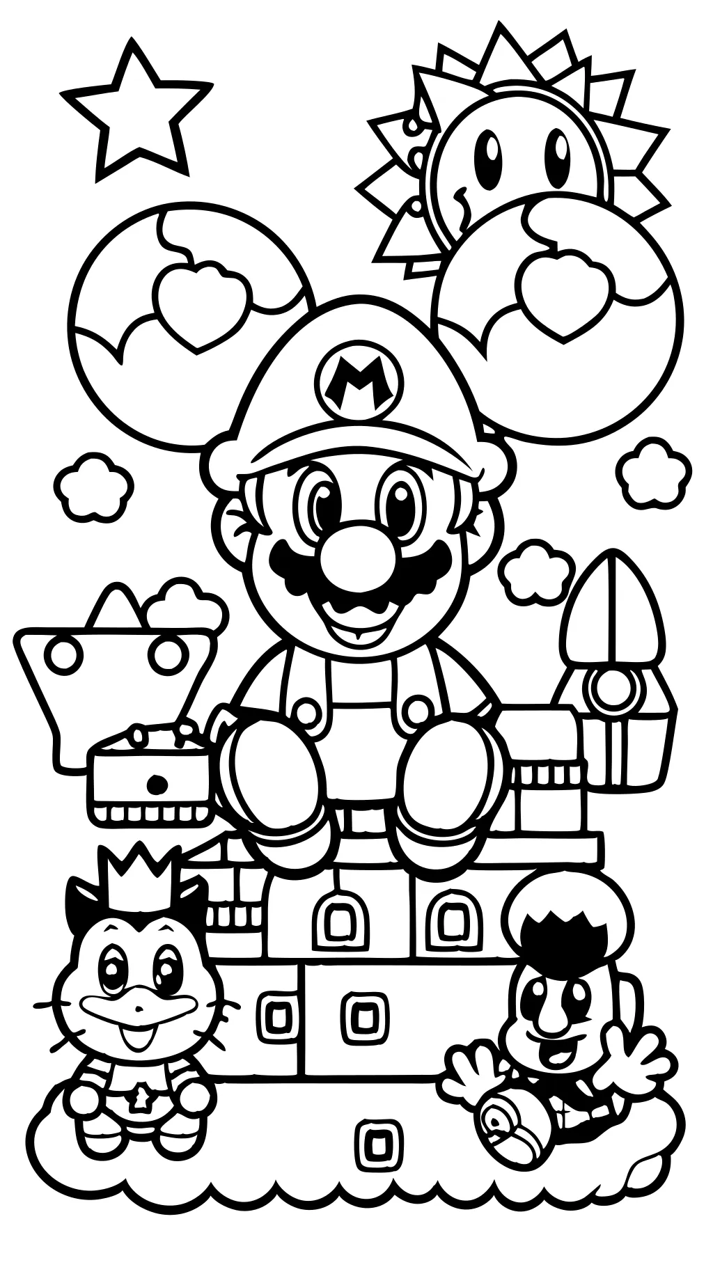 coloring pages super mario bros